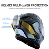 Full Face Safety Helmet For Motorcycle Driving Bike Motorcycle Full-face Helmet With Bluetooth Personalized Safety Helmet