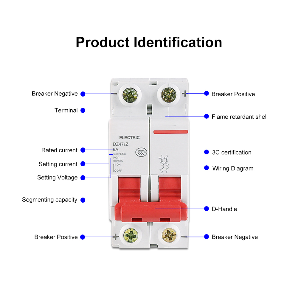 Electric vehicle DC circuit breaker 12V24V48V60V120V DC air switch 150A air switch 200A250A