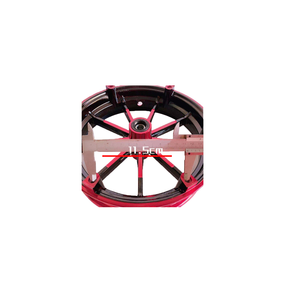 Front wheel of 10 inch reverse disc brake